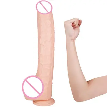 41*7cm Super Long Dildo Suction Cup Realistic Penis Huge Large Strap-on Dick Giant Big Cock Lesbian Sex Toys For 18+ Adult Women 4
