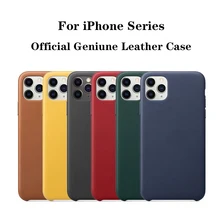 Official Original Geniune PU Leather Case For iPhone X XR XS 7 8 Plus Protective Cover for iPhone 11 12 Pro Max Mini Cases