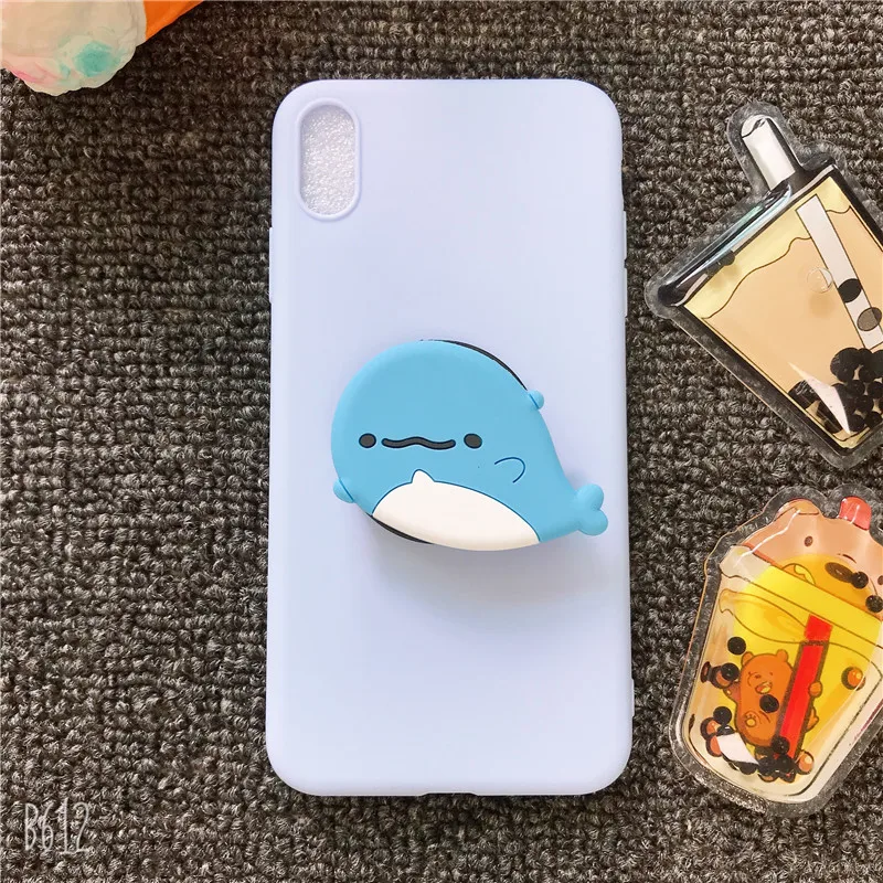 3D мультфильм Минни гибкий держатель Подставка для телефона чехол для Xiaomi Redmi 4A 4X5 Plus 5A 6 Pro 6A A2 Lite GO S2 Мягкий силиконовый чехол - Цвет: whale