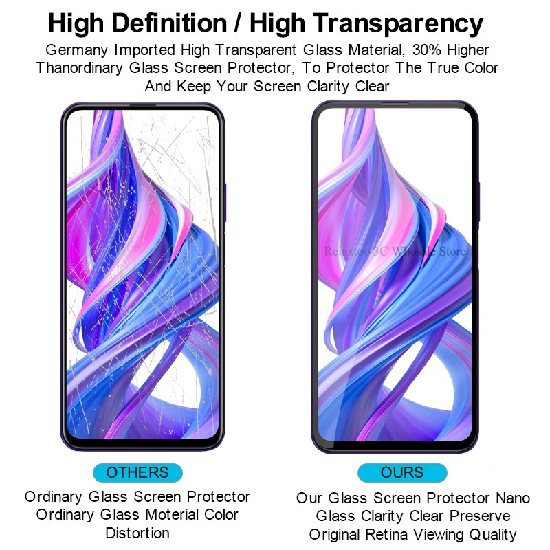 best phone screen protector 3D Full cover tempered glass For huawei honor 9x screen protector on honor 9x hono honar 9 x x9 honor9x safety protective Film phone protector