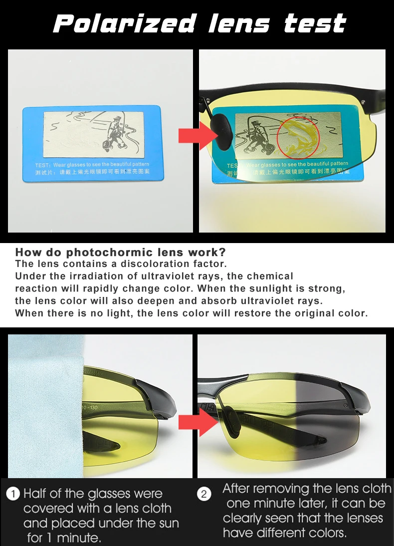 CoolPandas HD фотохромные алюминиево-магниевые солнцезащитные очки, поляризационные Мужские Дневные и ночные защитные очки для вождения, мужские антибликовые линзы