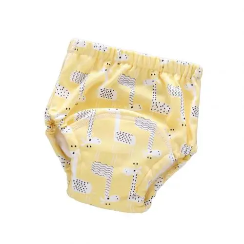 Giraffe 1 предмет, хлопковые Многоразовые детские подгузники, моющиеся подгузники, тканевые тренировочные штаны, нижнее белье, водонепроницаемые и герметичные, удобные в носке - Размер: Giraffe