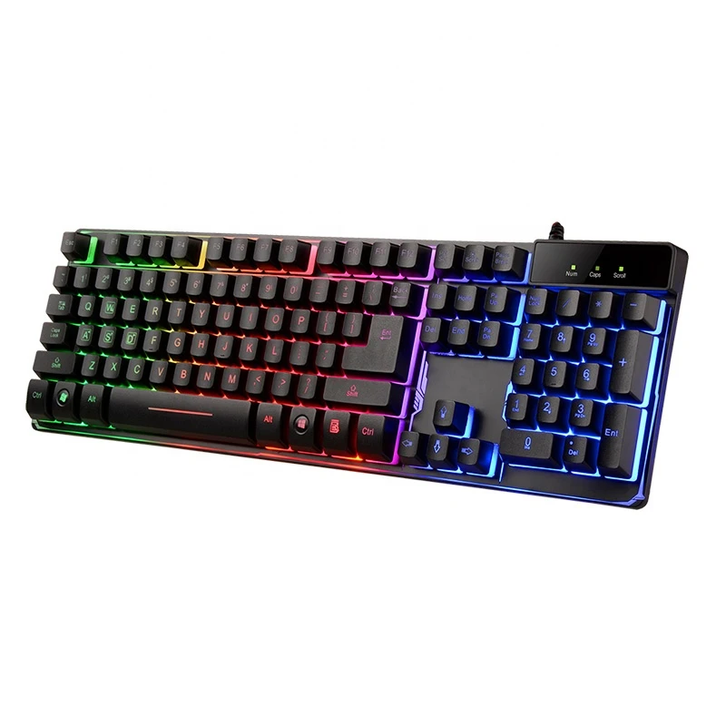 

Mechanical game keyboard - 104 keys multi color RGB light emitting LED backlight wired waterproof programmable, suitable for PC