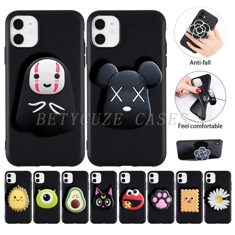 3D cartoon phone holder case for Cubot C30 Note 20 Pro 7 J8 X30 X20 R19 X18 J3 R11 Magic finger ring stand cover | Мобильные