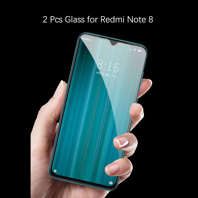 

2 Pcs of Glass for Xiaomi Redmi Note 8 Pro Tempered Glass Screen Protector Armor Protective Glass For Xiomi Redmi Note 8 2019