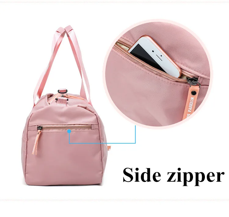Новейший дизайн, цветная женская сумка для спортзала с блестками, отсек для обуви, водонепроницаемые спортивные дорожные сумки для