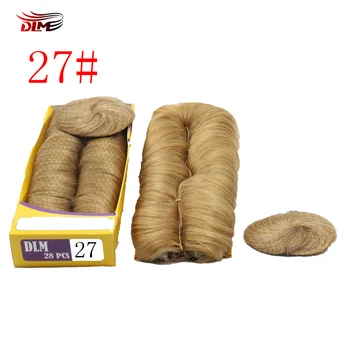 

DLME 27 Pieces Weave Short Hair With a Closure Multi-Layered Single Weft Natural Hair Extension 27#