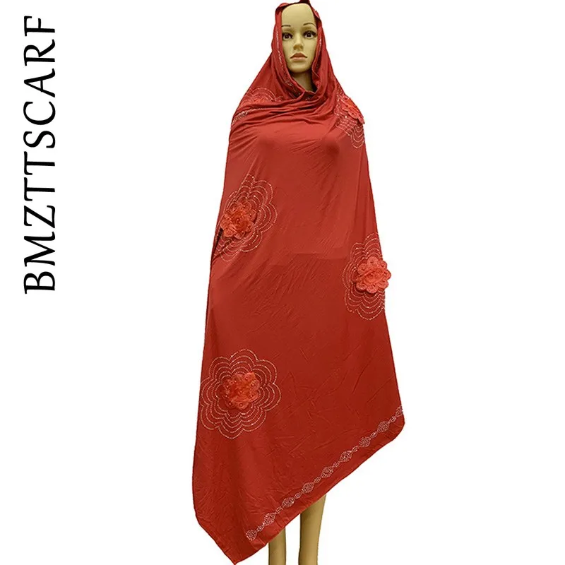 Новейший мягкий шифон кружевной шарф Мусульманский Для женщин в африканском стиле шарф с Стразы, красивое кружево шарф для шалей BM911 - Цвет: BM911 10