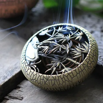 

Chinese Vaporizer Incense Burner Metal Zen Charcoal Living Room Smoke Fountain Incense Burner Bruleur Encens Home Decor DB60XX