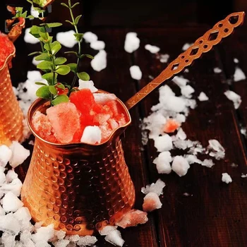 

EASY-Turk Turkish Coffee Pot Coffee Turk Turkish Copper Coffee Maker for Turk Cezve Cafeteria Metal Handle Cevze