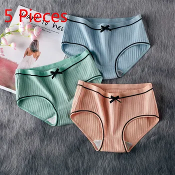 

Women Underwear Panties 5 Pieces Gifts for Women Seamless Panties Cotton Mid-Rise Briefs Underweear Women Lingerie 5 Pieces Lot