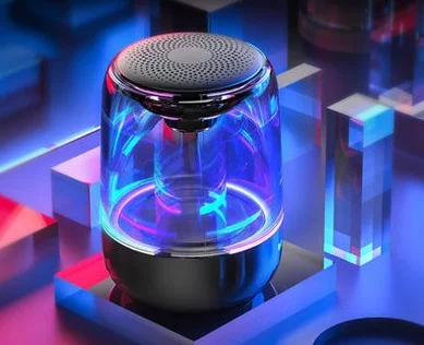 Black Hight Version C7 портативный Bluetooth 5,0 динамик прозрачный светодиодный светящийся сабвуфер TWS 6D объемный HIFI стерео крутой аудио для мобильного телефона - Цвет: Black Hight Version
