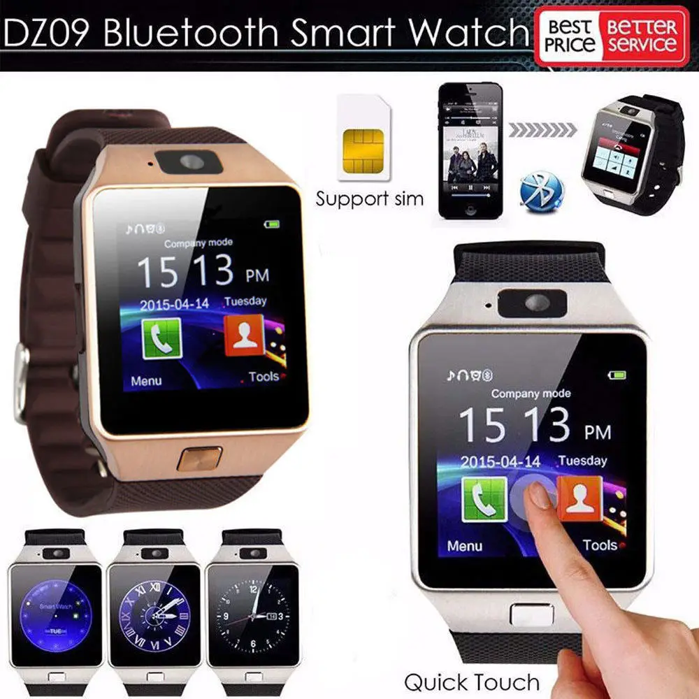 dz09 bluetooth smart wrist watch