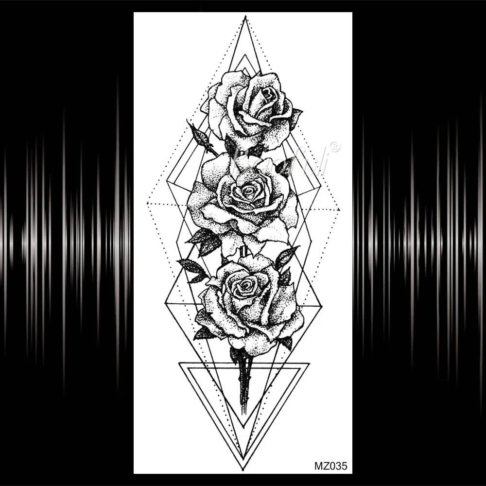 Сексуальная Женская временная татуировка Реалистичная Роза тату Цветок на руку стикер водонепроницаемый Bloosom хна для боди Арта поддельные татуировки Макияж наклейки