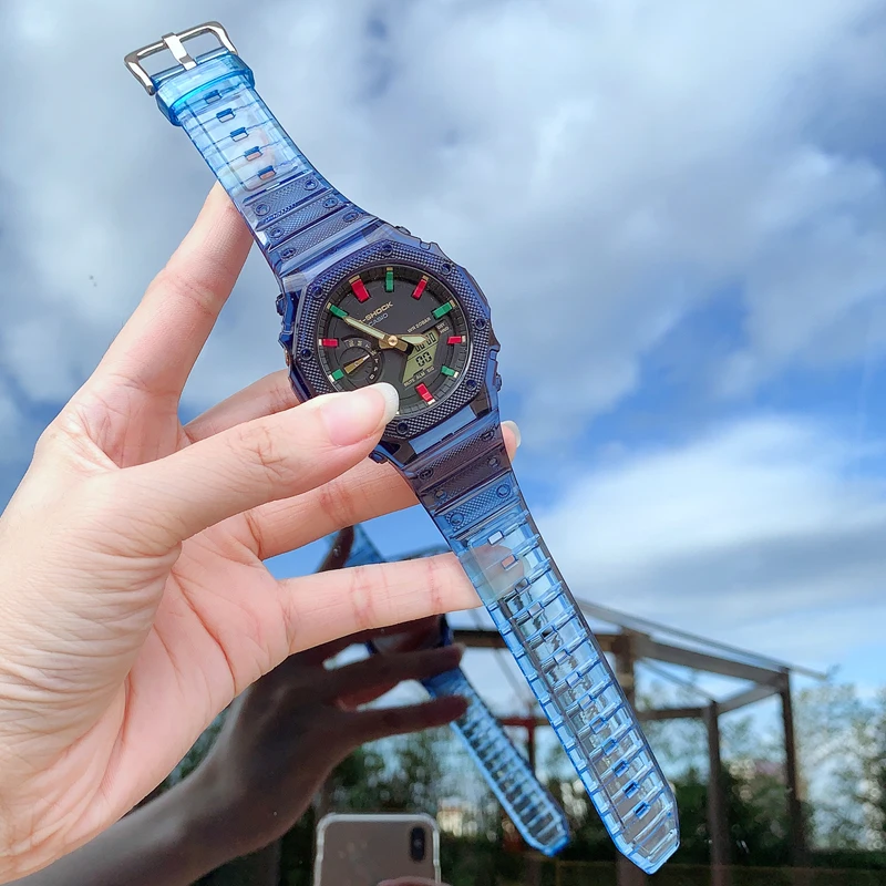 Pulseira de resina colorida para casio g-shock