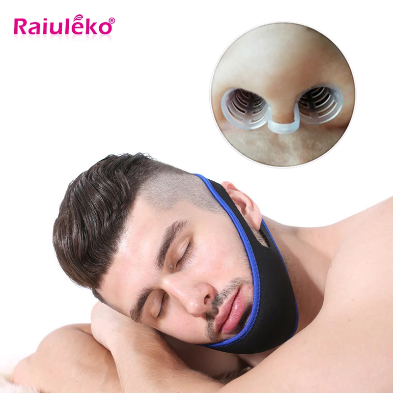 

Anti Snore Chin Strap Aid Sleeping Belts+Silicone Anti Snoring Nose Clip Snore Anti Snore Devices Set Stop Snoring Devices