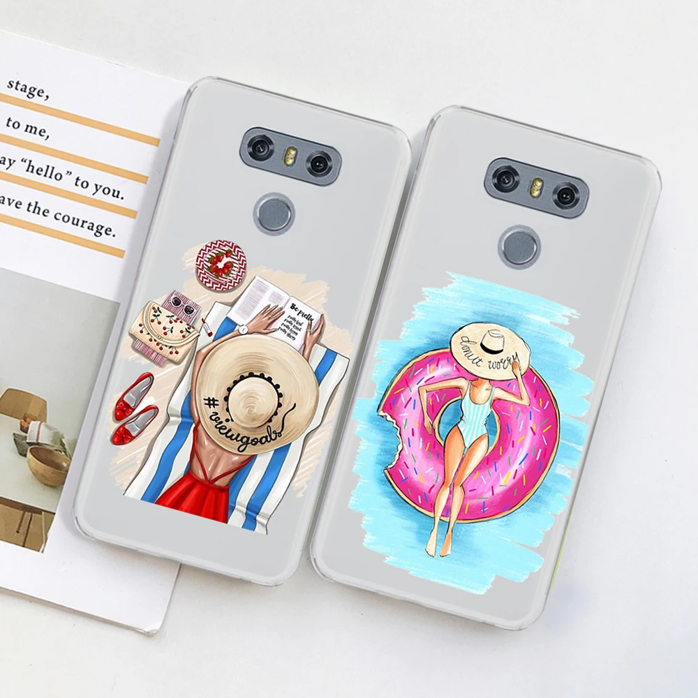 Для горячих девушек чехол для телефона LG G6 Q6 G3 G4 G5 G7 Coque XPower 2 V30 Q8 K7 K8 K10 2017 Etui из