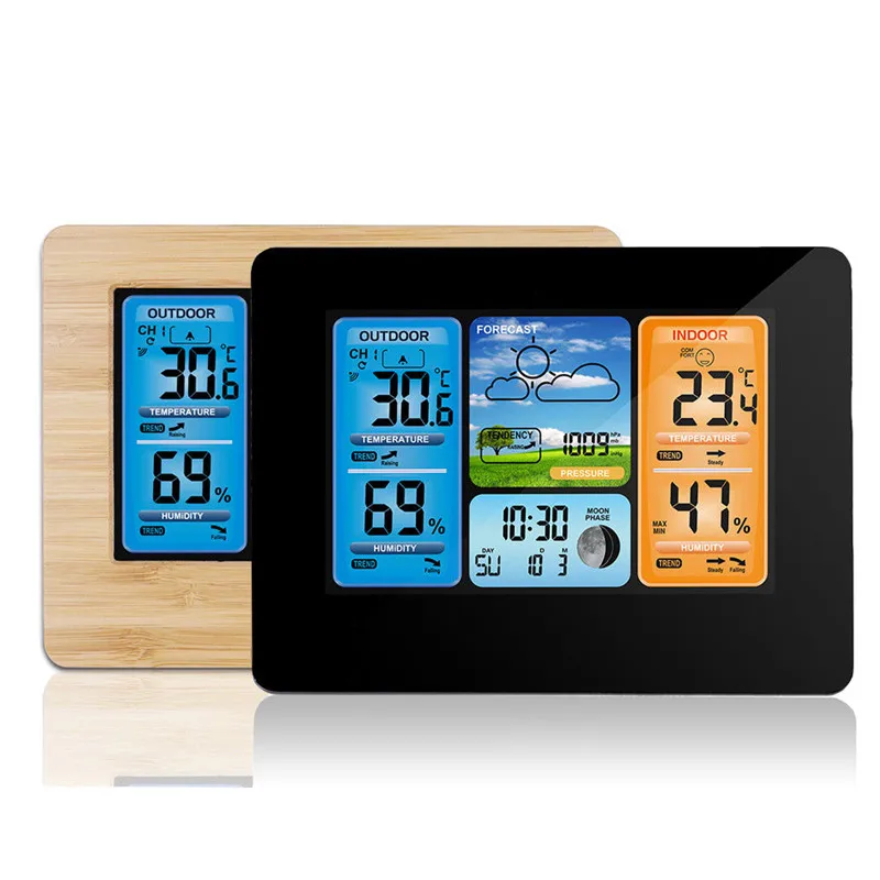 

Weather Station Barometer Thermometer Hygrometer Wireless Sensor LCD Display Weather Forecast Digital Electronic Alarm Clock