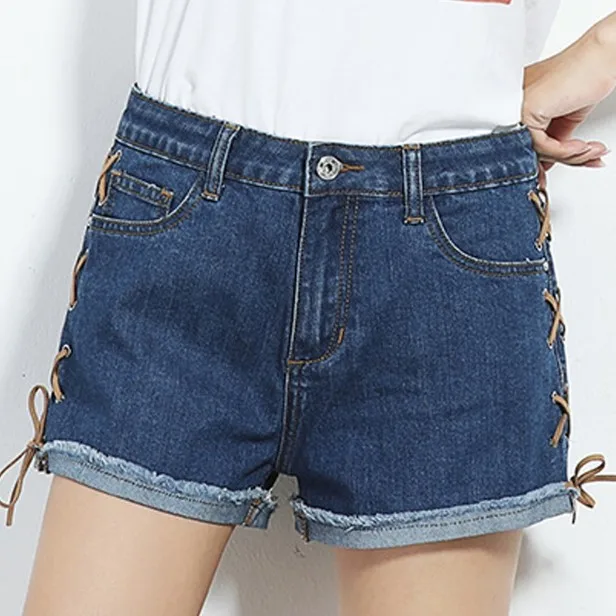 side criss cross jeans