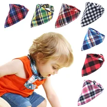Детские нагрудники бандана плед хлопок шарф шейный платок воротник младенческой оснастки новорожденного треугольное полотенце для новорожденного мальчика Burp шеи