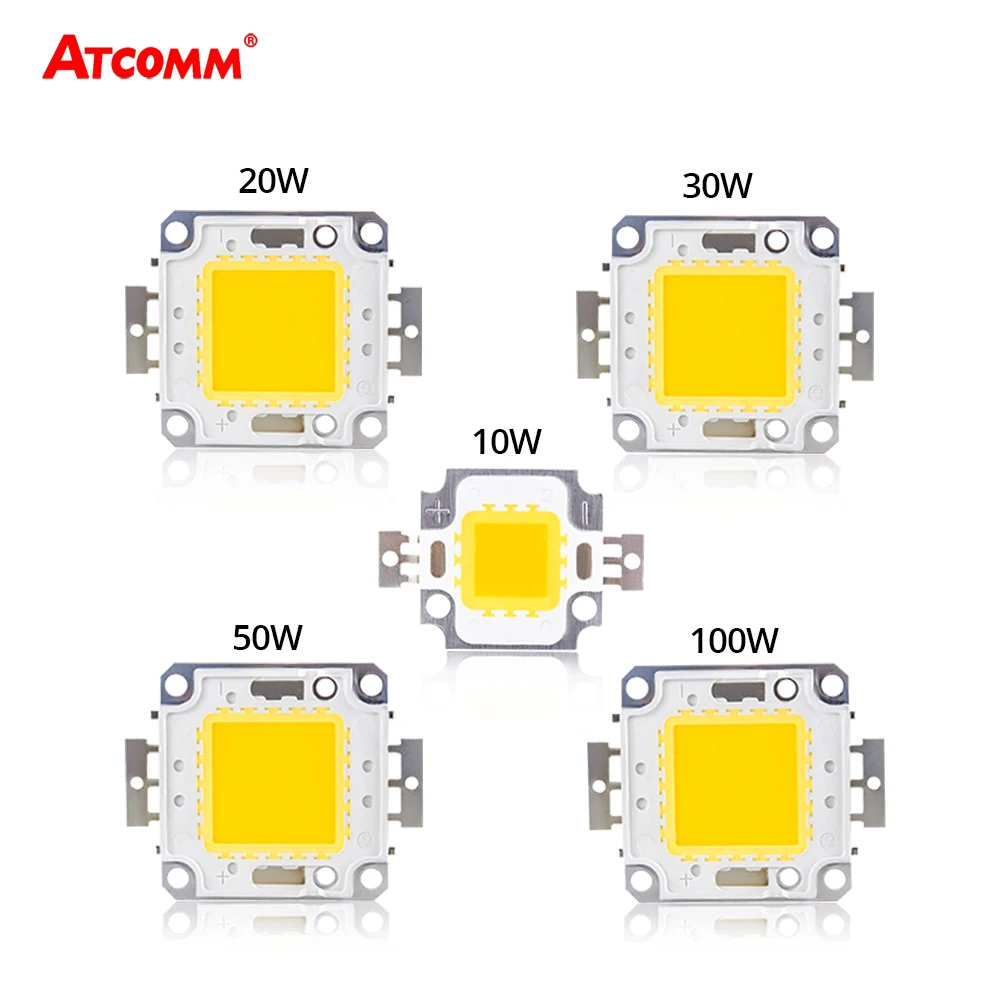 COB LED Light Beads 12V 30V 10W 20W 30W 50W 100W High Power Integrated LED Chip Lamp Diode Matrix Spotlight Square Floodlight