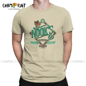 

Nook's Cranny T-Shirts for Men Animal Crossing Video Games Awesome 100% Cotton Tees Crewneck Short Sleeve T Shirt Gift Idea Tops