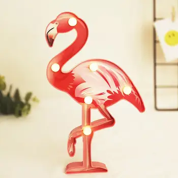 

3D Desk Lamp Cartoon Flamingo Model Lamp LED Table Night Light Battery Operated Home Room Office Desk Ornament Decoration Gifts