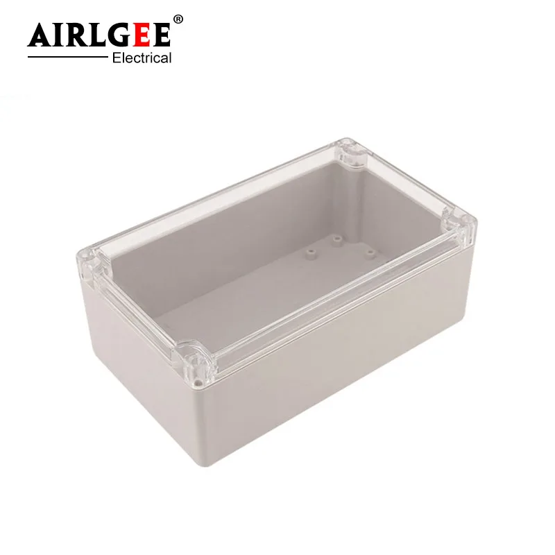 200 * 120 75mm transparent cover fiber optic box waterproof junction electronic distribution gray plastic shell |