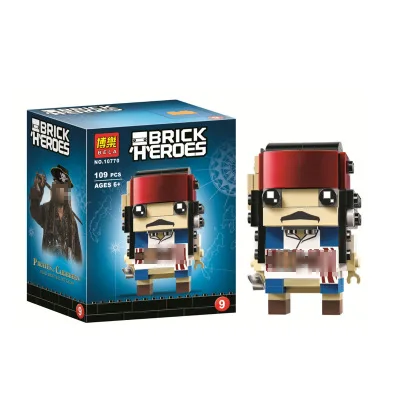 10770 with box Brickheadz капитан Армандо Салазар Джек Воробей Belle Beast строительные блоки кирпичи игрушки для детей Подарки - Цвет: 10770 with box