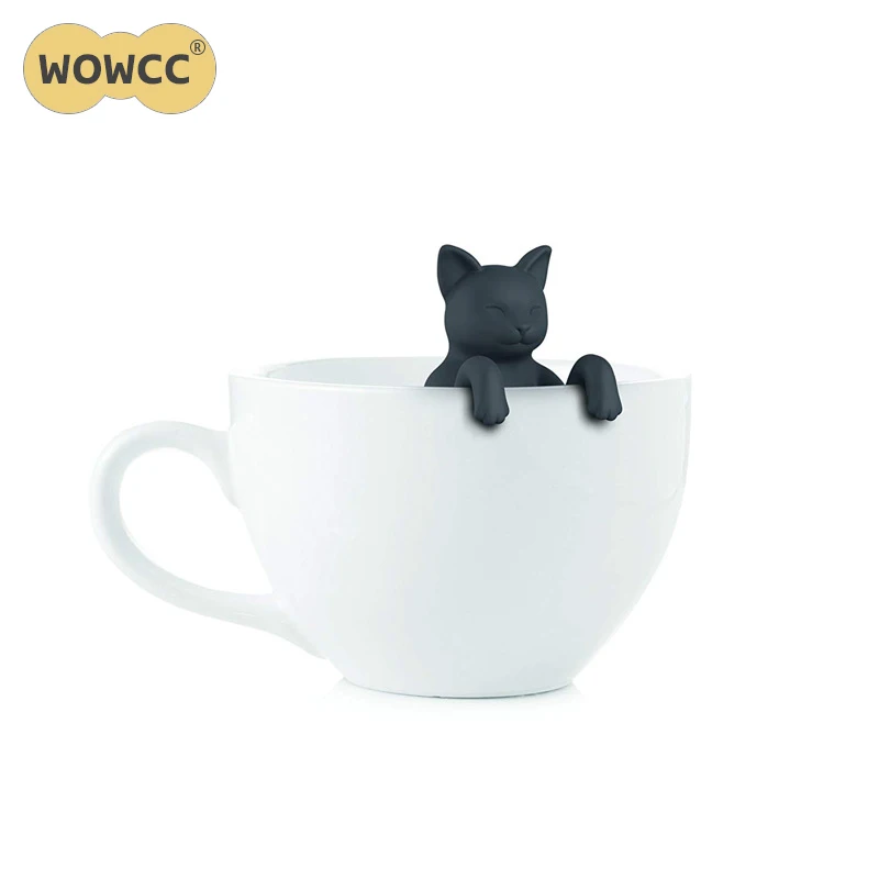 

1 Pcs Cat Shape Tea Infuser Strainers Creative Filter Loose Silicone Tea Bag Food Grade Leaf Herbal Spice Filter