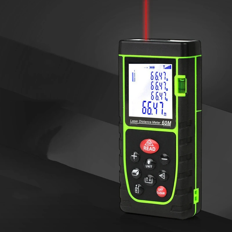 40M Meter Range Finder Measure Handheld Digital Distance Area Volume With Bubble Level Measure Tool
