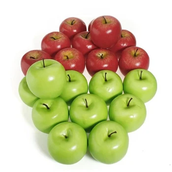 

12Pcs Artificial Apples Decorative Large Simulated Apple Plastic Fruits for Home Party Decor Random Color