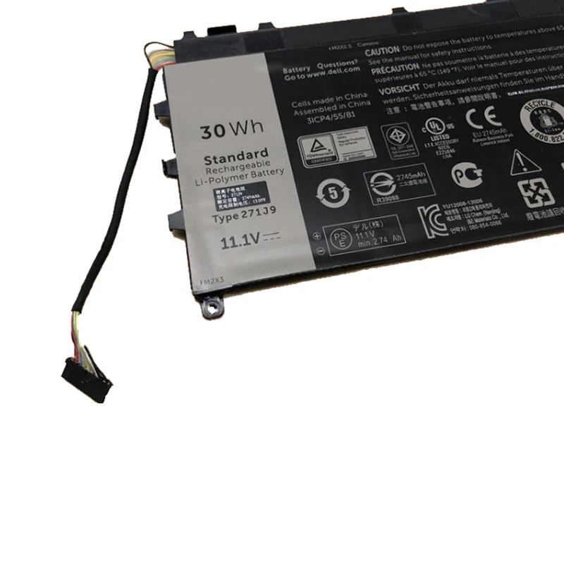 GZSM Аккумулятор для ноутбука 271J9 для Dell Latitude 13 7000 series 7350 Аккумулятор для ноутбука YX81V GWV47 0GWV47 11,1 V 30Wh зарядное устройство для ноутбука