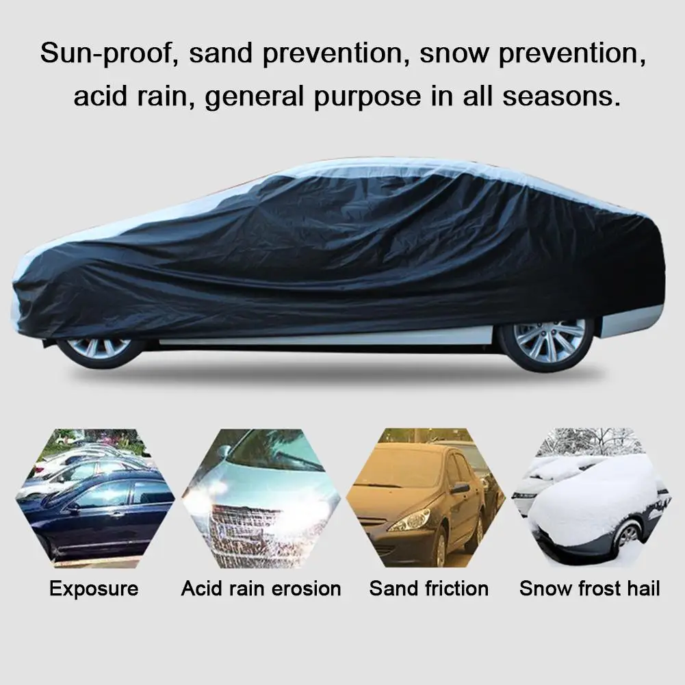 Автомобильные чехлы для зимы, защита от солнца, дождя, снега, непромокаемые, пылезащитные, защита от солнца, автомобильные чехлы с толстой