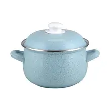 Японский фарфор Эмаль голубой розовый лед кракелюрная глазурь утолщение суп горшок кастрюля Индукционная газовая плита 18-26 см