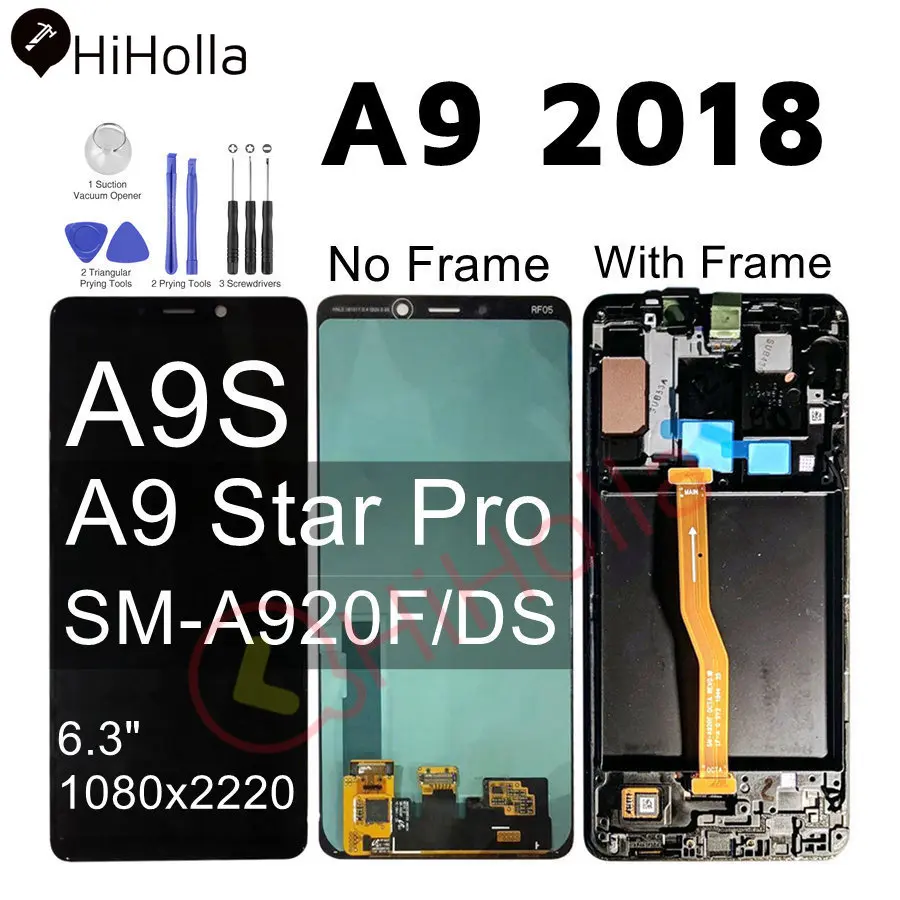 Для SAMSUNG Galaxy A9S A9 Star Pro SM-A920F/DS A920F A9 ЖК-дисплей сенсорный экран для 6," SAMSUNG A9 ЖК-замена
