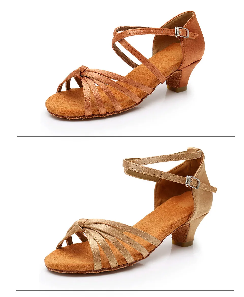 New Latin Dance Shoes Ladies Dancing Shoes Professional Women Sneaker Girls Jazz Ballroom Salsa Dance Shoes about 3.5cm Low Heel