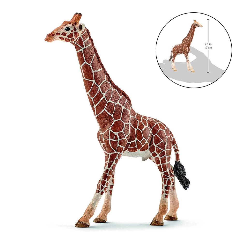 1PC 6.7inch/17cm Female Africa Giraffe Wild Life Figurines Toy PVC Model Action Figures Collection Toys For Kids Gift 14750