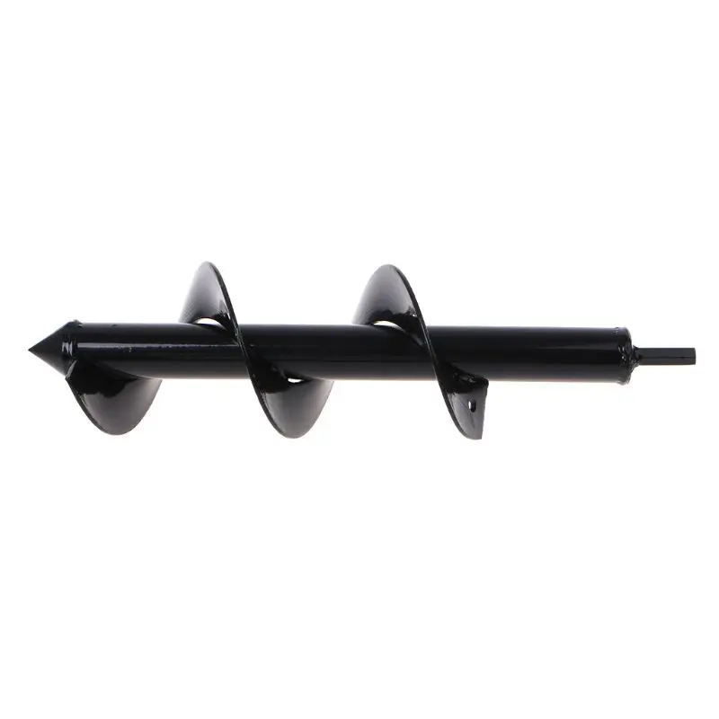 OOTDTY 1pc Black Home Yard Garden Digging Holes Drill Bit Flower Plant Farm Planting Auger Digger Twist Spiral Bit Tools
