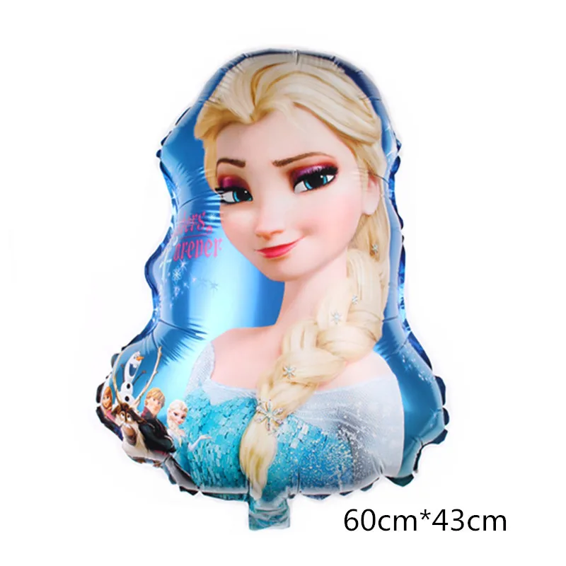 1Pcs Balloon002 Вечерние украшения в виде принцесс Эльзы из мультфильма «Холодное сердце», вечерние украшения, бумажные стаканчики, соломинки, подарок для детей на день рождения, украшения детский душ - Цвет: 1Pcs Balloon002