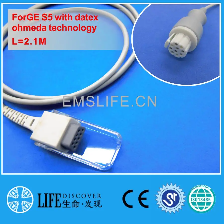 Кабель адаптера Spo2 для GE datex ohmeda common S5 кислородный датчик длина 2 1 м |