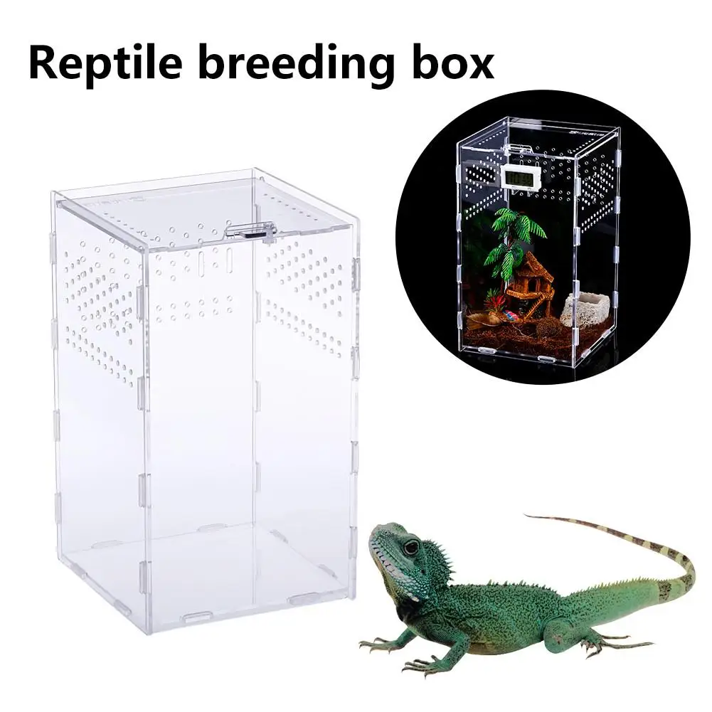 Ceny Akrylowy pająk jaszczurka skorpion enti akrylowy złożony inkubator gadów przezroczysty insekt terrarium
