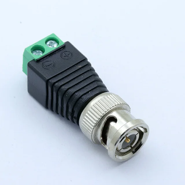 Female Mini Coax BNC Connector UTP Video Balun Connector BNC Plug DC Adapter Cable Accessories Coaxial Connectors Electronics Brand Name: R