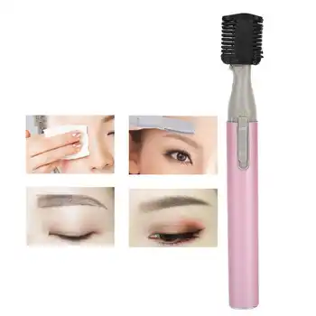 

Electric Eyebrow Trimmer Portable Electric Eyebrow Razors Painless Face Hair Removal Tool Pink