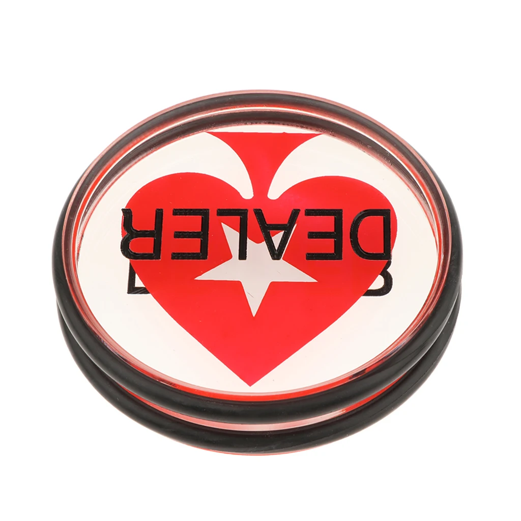 3 Inch Dealer Button with Rubber Ring Casino Poker Chip for Texas Holden, Blackjack, Roulette