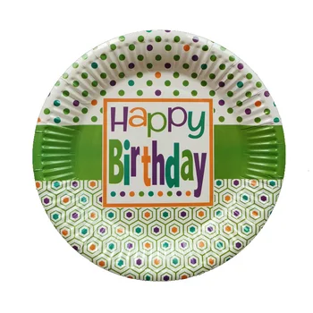 

10Pcs/Pack 7 inch Disposable Paper Plate Fruit Plate Cake Tray Wedding Birthday Decoration Party Supplies
