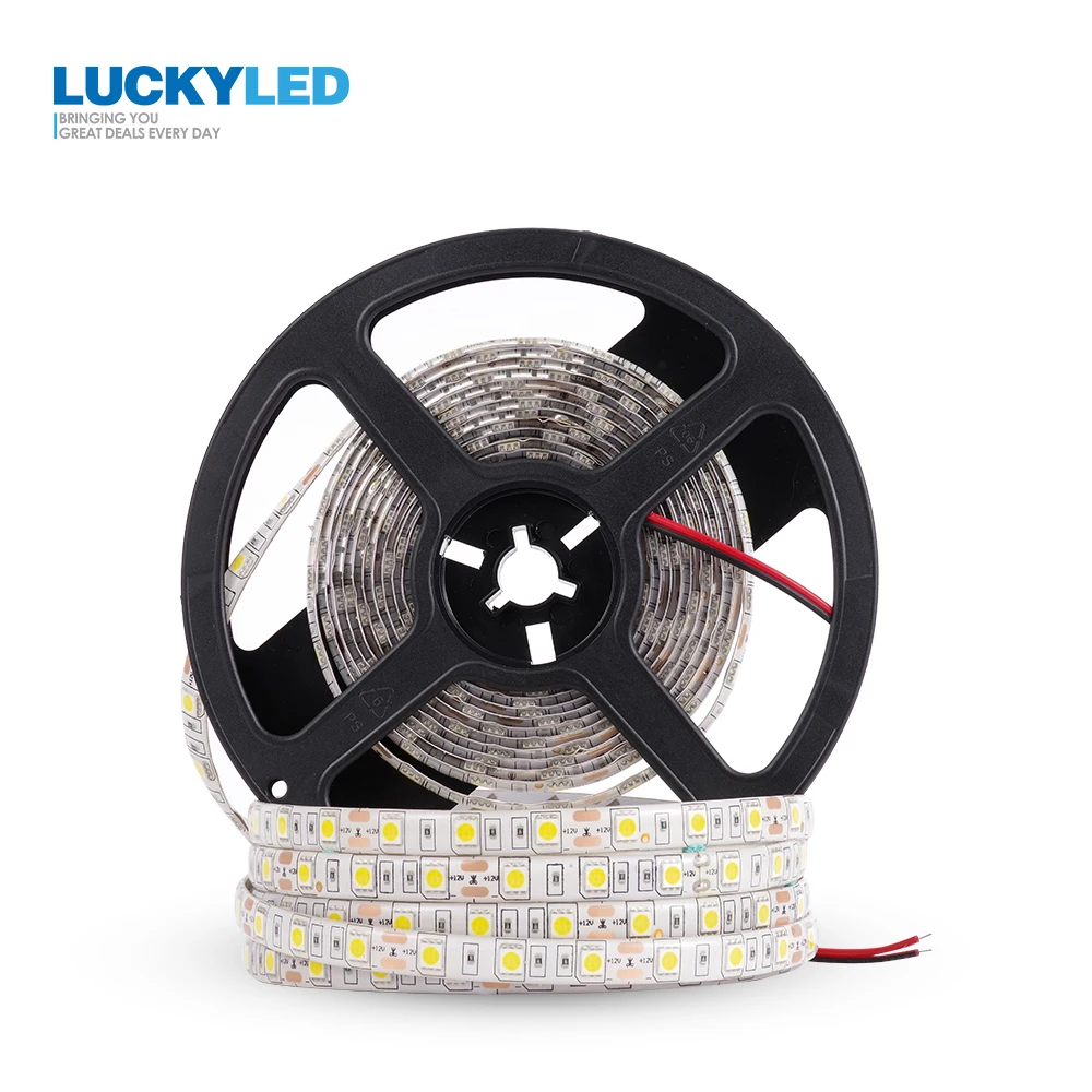 

LUCKYLED Led Strip 5050 Waterproof RGB Led Tape DC 12V 300Leds 5M 60Leds/m Flexible Ribbon Led Stripe Light Home Decoration Lamp