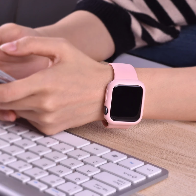 Спортивный ремешок Weiche Silikon für Apple Uhr 5 4 3 2 1 38 мм 42 мм ремешок Gummi нарукавная повязка für Iwatch серия 5 4 40 мм 44 мм