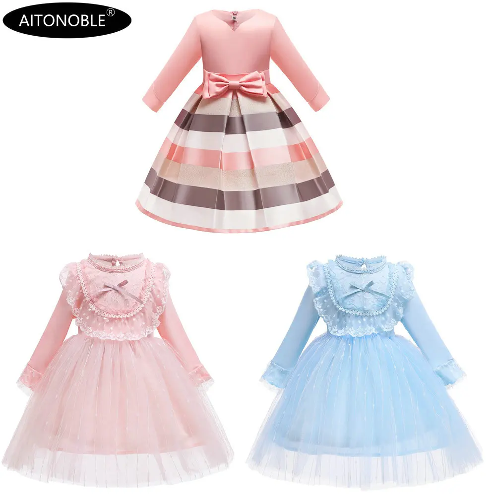 Aitonoble New Costume Christmas Dress Girl's Dress Children Skirt Cosplay Christmas For Girls With a Gift Bag