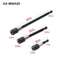 3 шт./компл. 60/100/150 мм многофункциональная отвертка бит расширения 1/" шестигранный держатель инструмента одного Quick Release